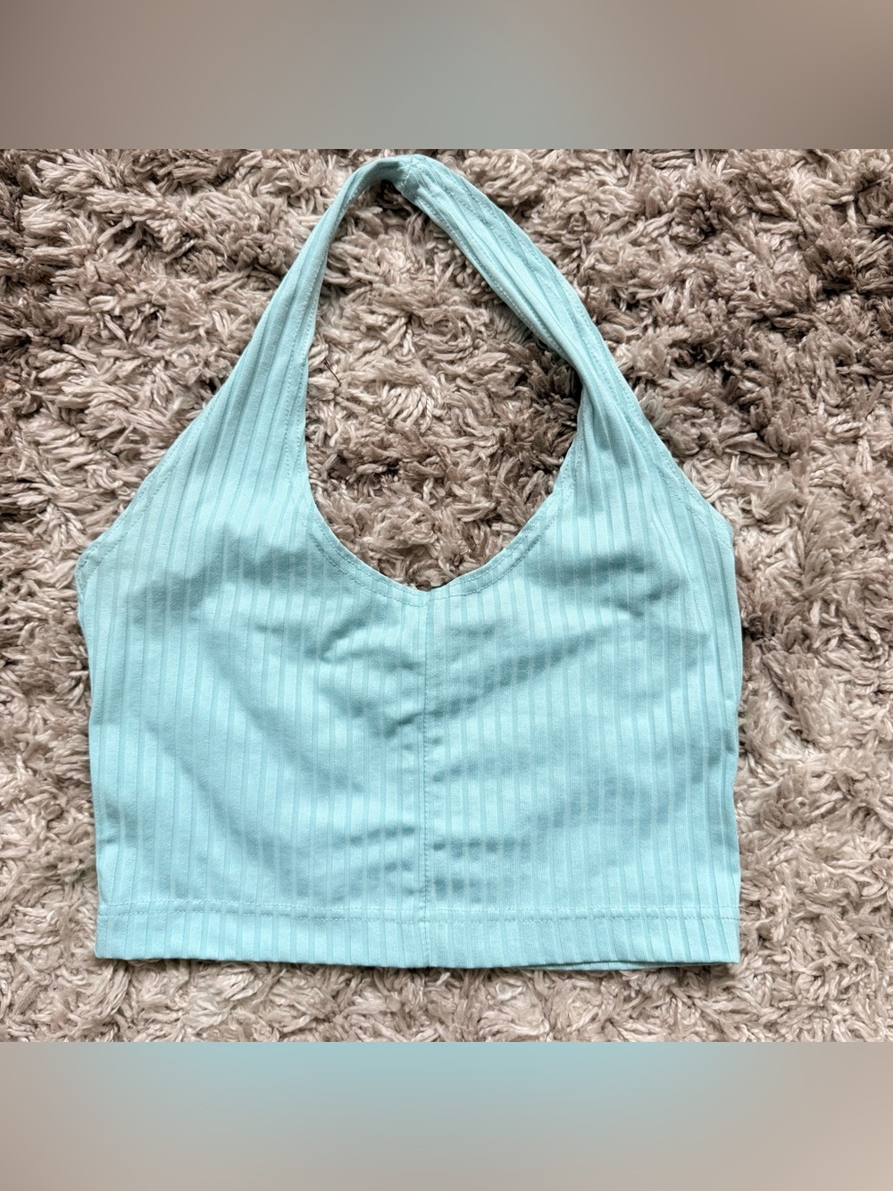 90s Softex Athletique Cropped Halter Neck Gym Top